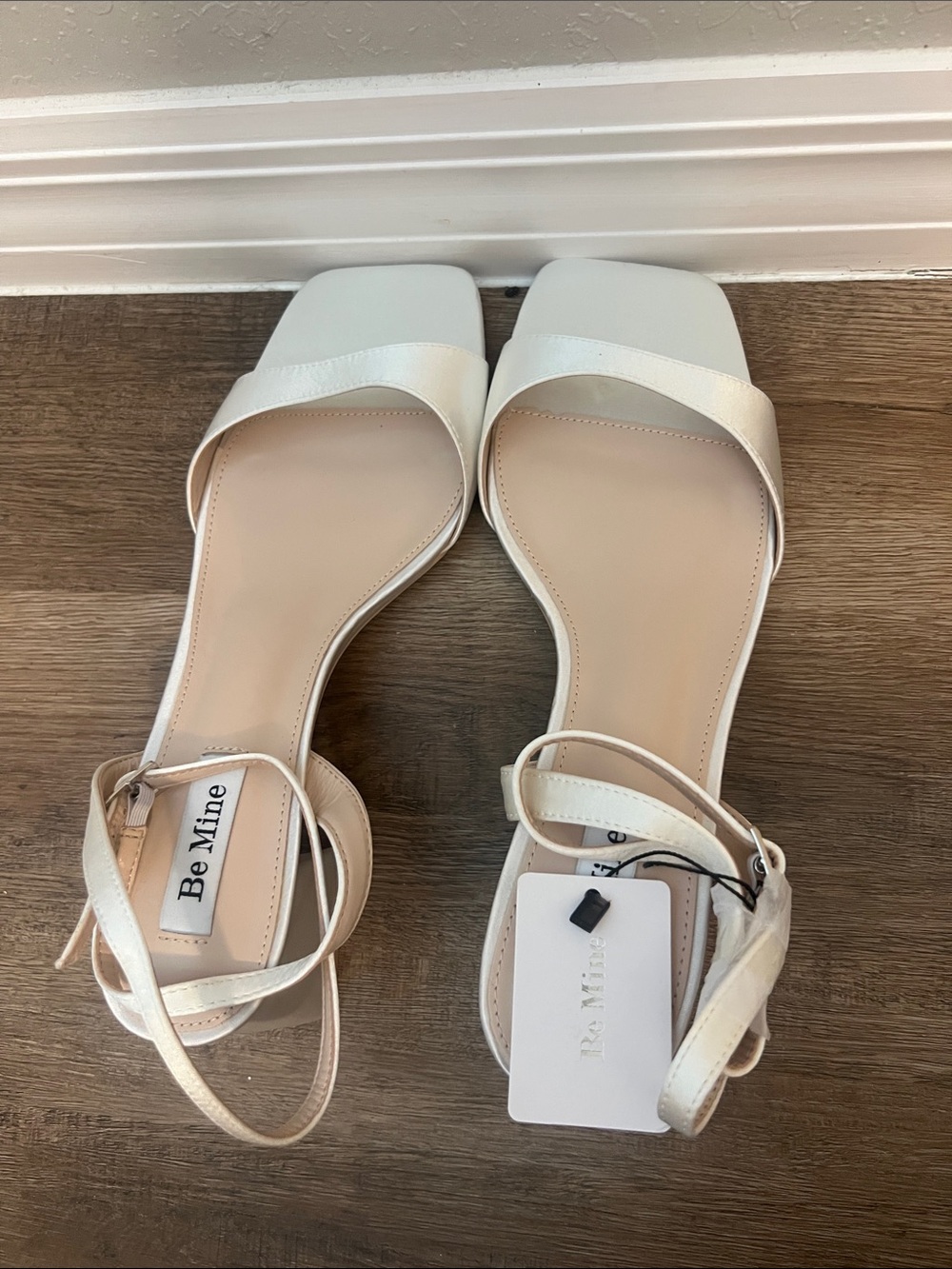 ASOS Cream Square-Toe Block Heel Sandals - Picture 5 of 6